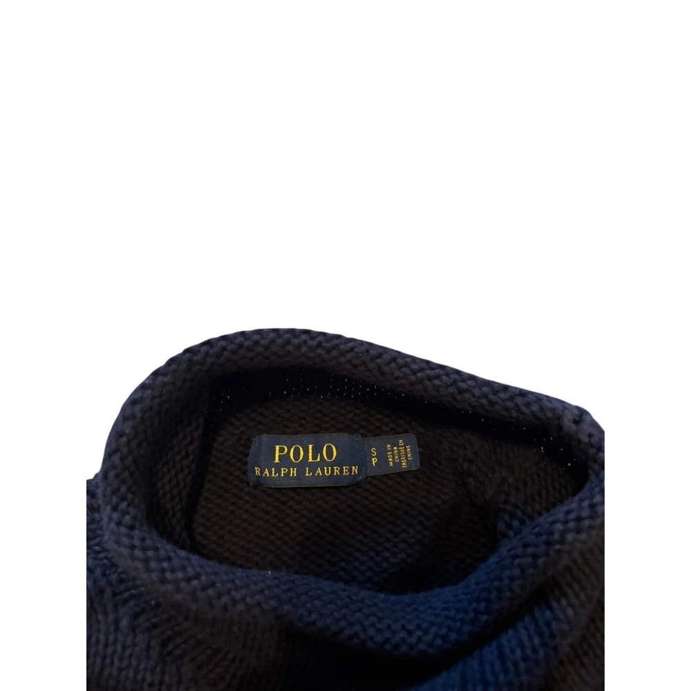 Polo‎ Ralph Lauren Mens Navy Anchor Flags Turtleneck Sweater Size S